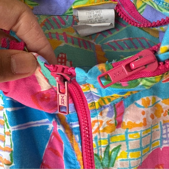 Vintage Ken Done Colorful Hooded Jacket Printed Windbreaker Size Medium - Picture 13 of 15